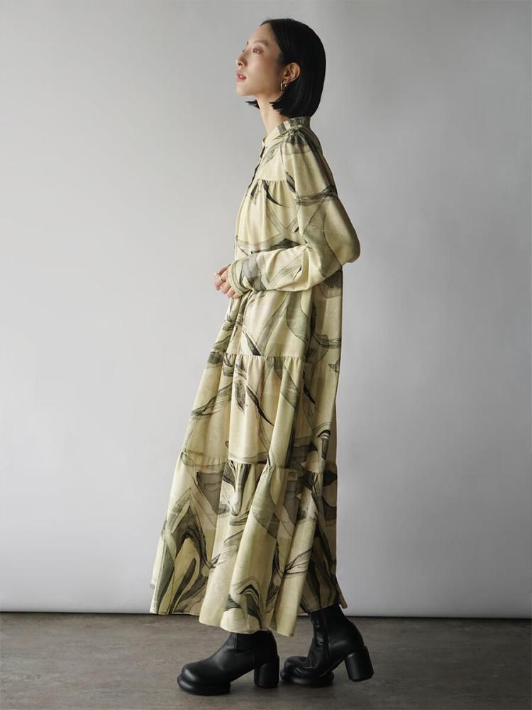 ニュアンスプリントティアードワンピース - RADIATE - RADIATE