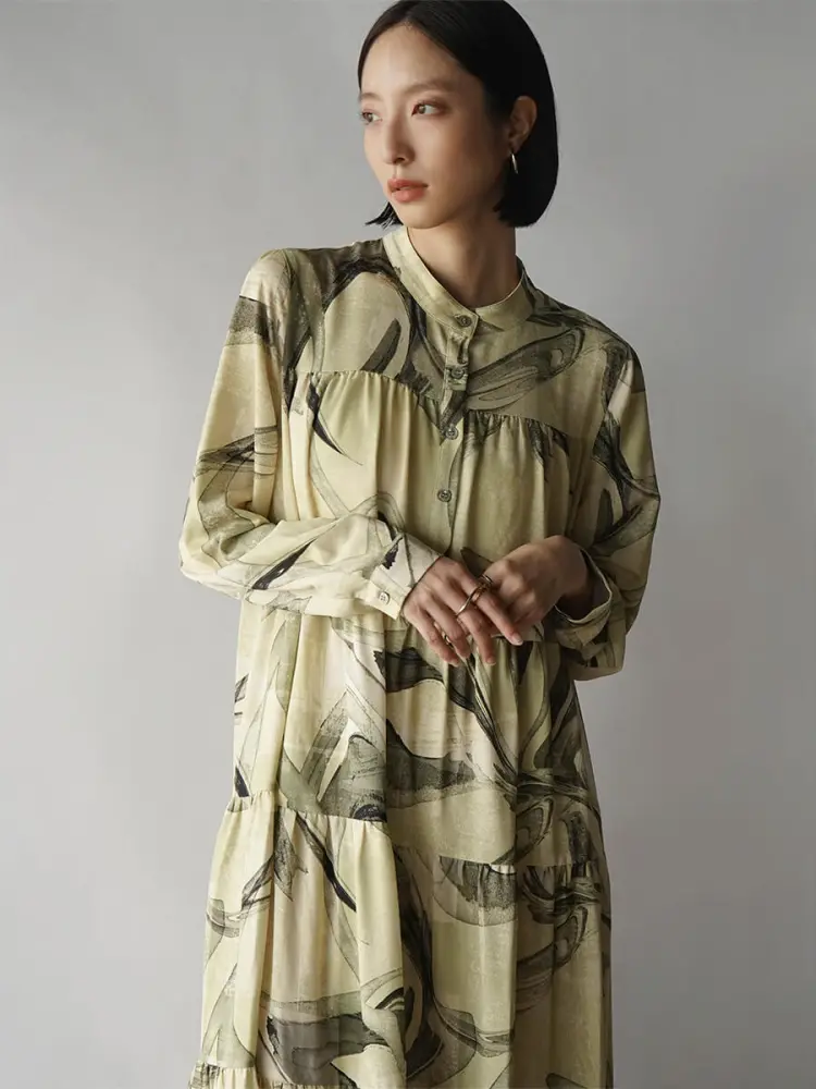 ニュアンスプリントティアードワンピース - RADIATE - RADIATE