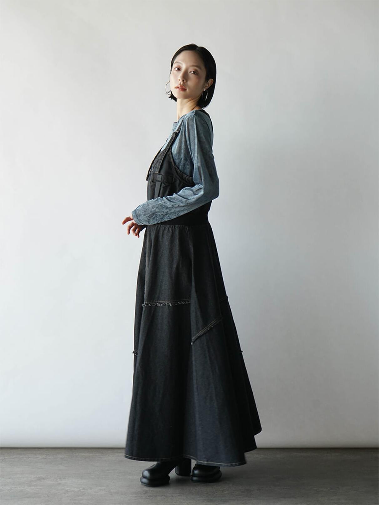 フロントジップデニムジャンパースカート - RADIATE - RADIATE