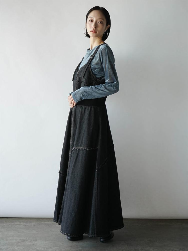 フロントジップデニムジャンパースカート - RADIATE - RADIATE