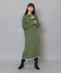 バイカラーリブニットワンピース Radiate Yamadaya Onlinestore