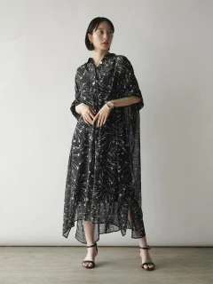 新品 ラディエイト ダークパープル 長袖ワンピース ヤマダヤ 透け感 新品 ラディエイト ダークパープル 長袖ワンピース ヤマダヤ