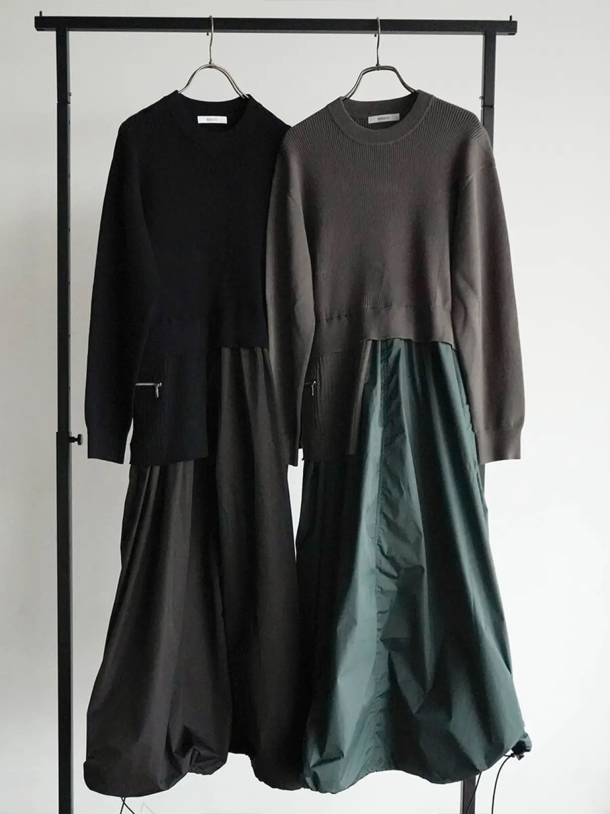 アシンメトリー異素材ドッキングワンピース - RADIATE - RADIATE