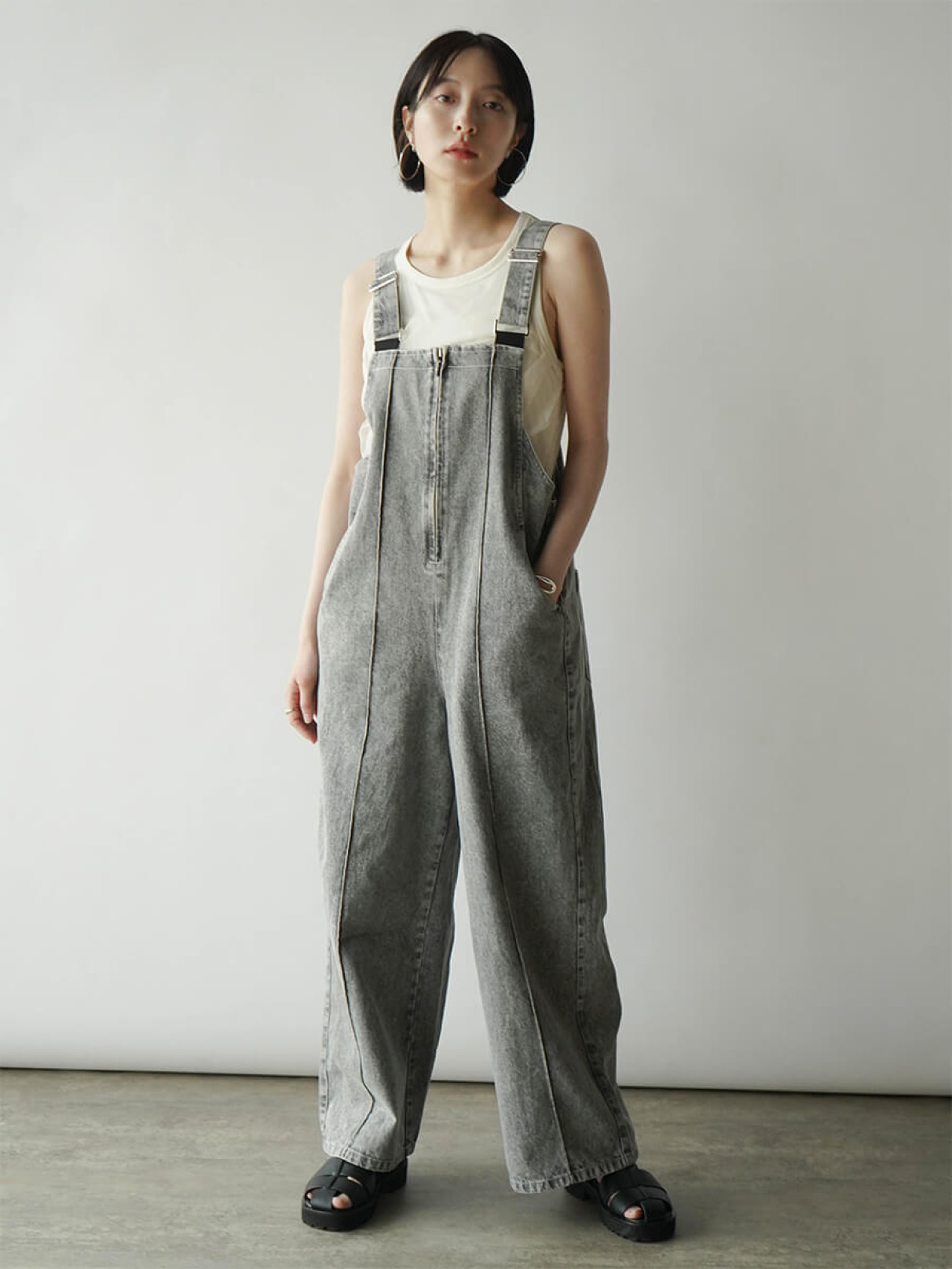 デニム サロペット フロントジップデニムサロペット - RADIATE - RADIATE｜YAMADAYA