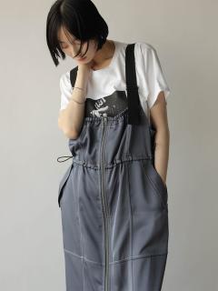 配色ステッチフロントジップジャンパースカート - RADIATE - RADIATE