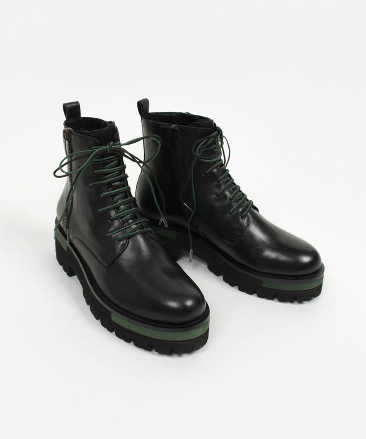 ラインアクセントレースアップブーツ Green Radiate Yamadaya Onlinestore