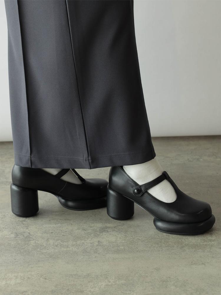 厚底ストラップチャンキーパンプス - ALL BLACK×RADIATE - RADIATE