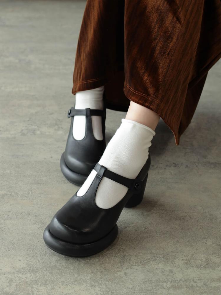 厚底ストラップチャンキーパンプス - ALL BLACK×RADIATE - RADIATE