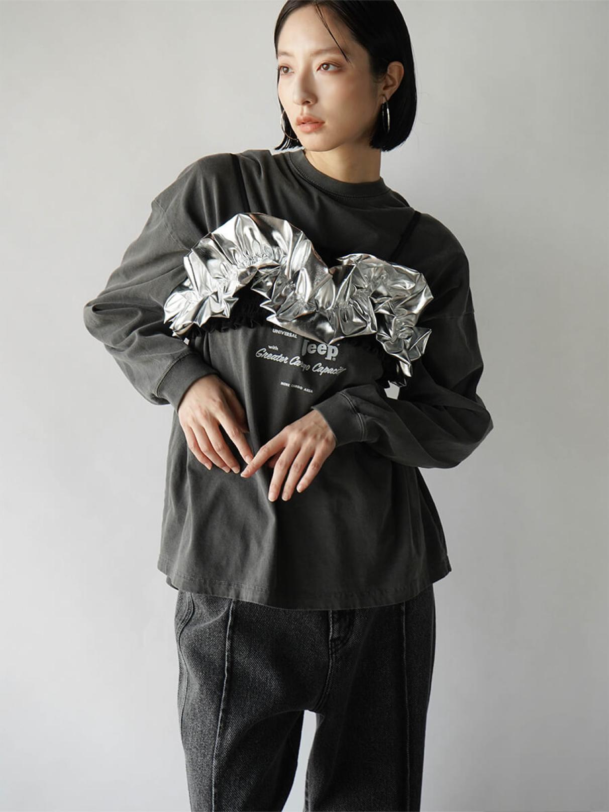 RADIATE 、ヤマダヤ、 ネイビー シフォン トップス RADIATE 、ヤマダヤ、 ネイビー シフォン トップス RADIATE