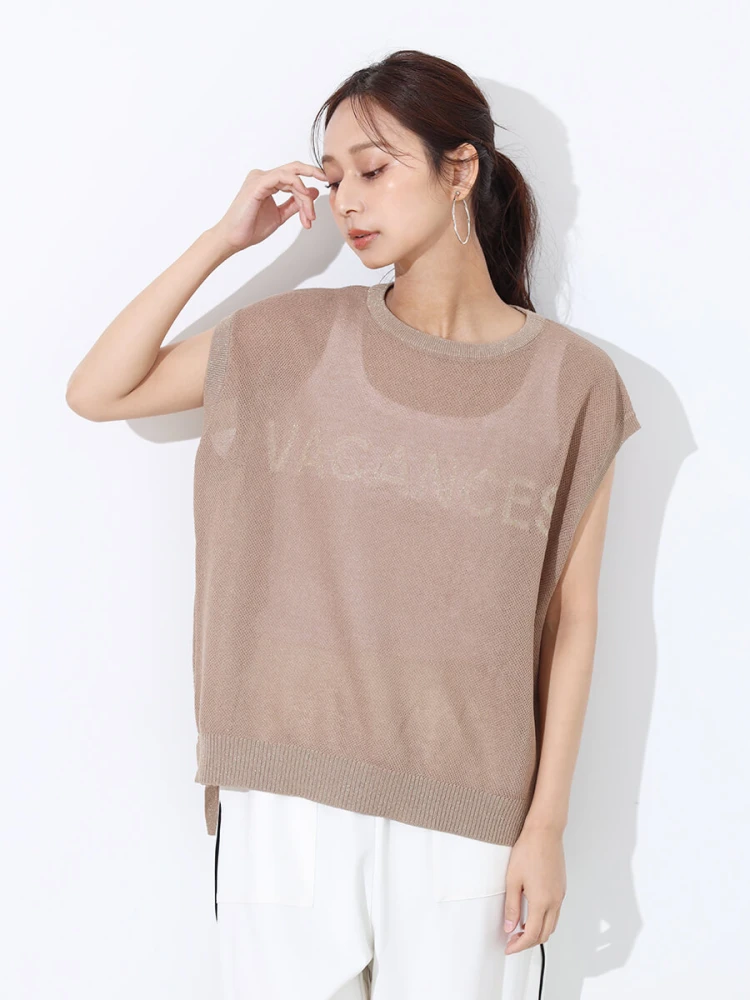 ノースリーブラメロゴニット Vin｜ノースリーブラメロゴニット | Rakuten Fashion(楽天