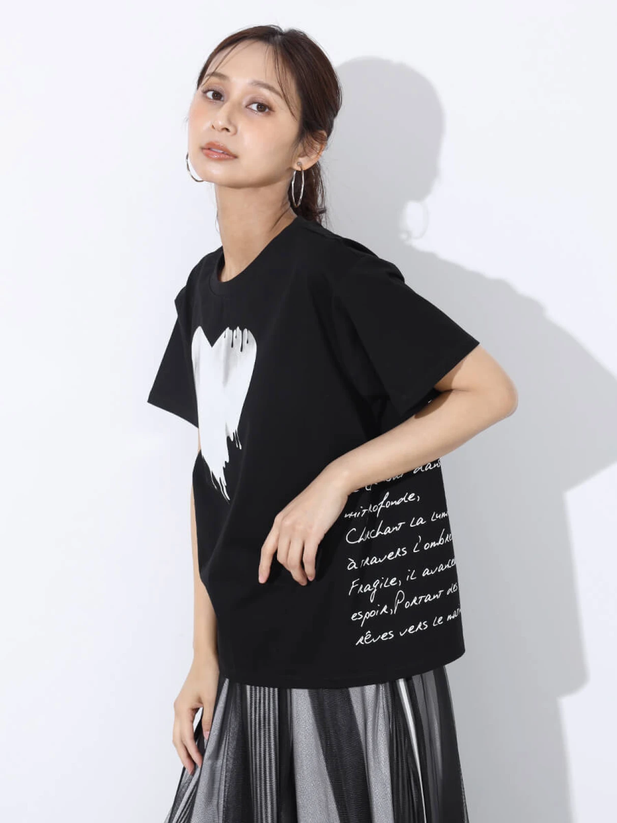 新品・未使用　ヤマダヤ　SCOT CLUB　半袖Tシャツ　泊プリント　ハート SCOT CLUB - 新品・未使用 ヤマダヤ SCOT CLUB 半袖Tシャツ 泊