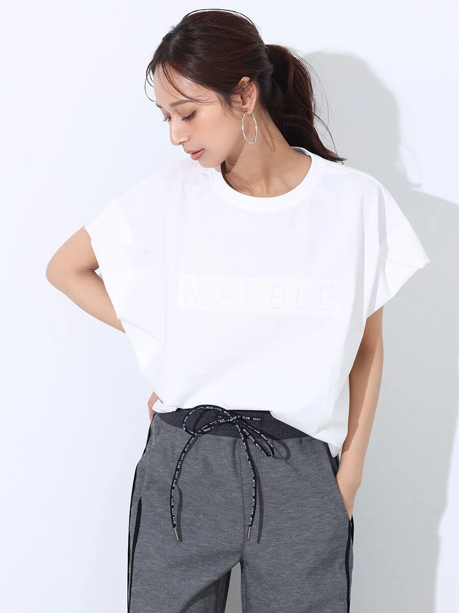 SCOTCLUB スコットクラブ ワイドエンボスロゴTEE 今季 SCOTCLUB（スコットクラブ） ワイドエンボスロゴTEE （グレー）