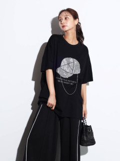 スコットクラブ SCOTCLUB ネックレスチェーンラインストーンTEE （オフホワイト） スコットクラブ SCOTCLUB ネックレスチェーンラインストーンTEE