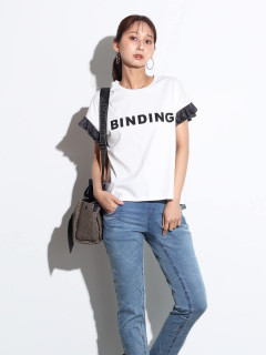 スコットクラブ SCOTCLUB ニットフリルラメドッキングロゴTシャツ　新品 ニットフリルラメドッキングロゴTEE - SCOTCLUB - SCOTCLUB