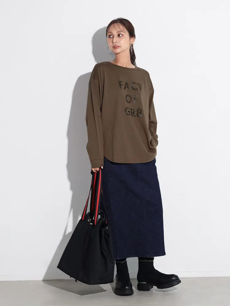aika Mサイズ SAINT KLF 長袖カットソー 楽天市場】kha:ki カーキ コットン プリント 長袖 Tシャツ