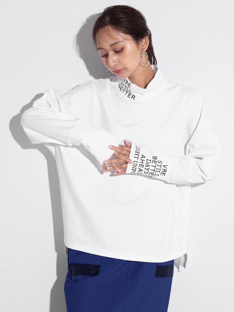 ハイネックロゴ刺繍カットソー - SCOTCLUB - SCOTCLUB｜YAMADAYA