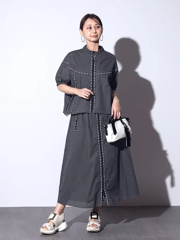 コットン100パンチングロングスカート - SCOTCLUB - SCOTCLUB