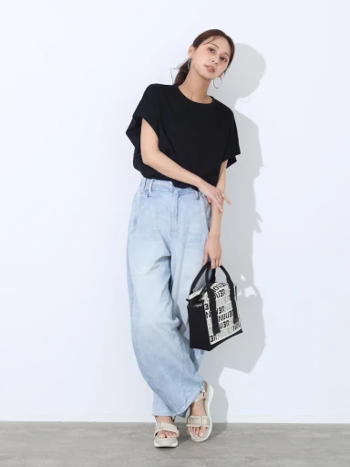 カットデザインデニムカーブパンツ - SCOTCLUB - SCOTCLUB