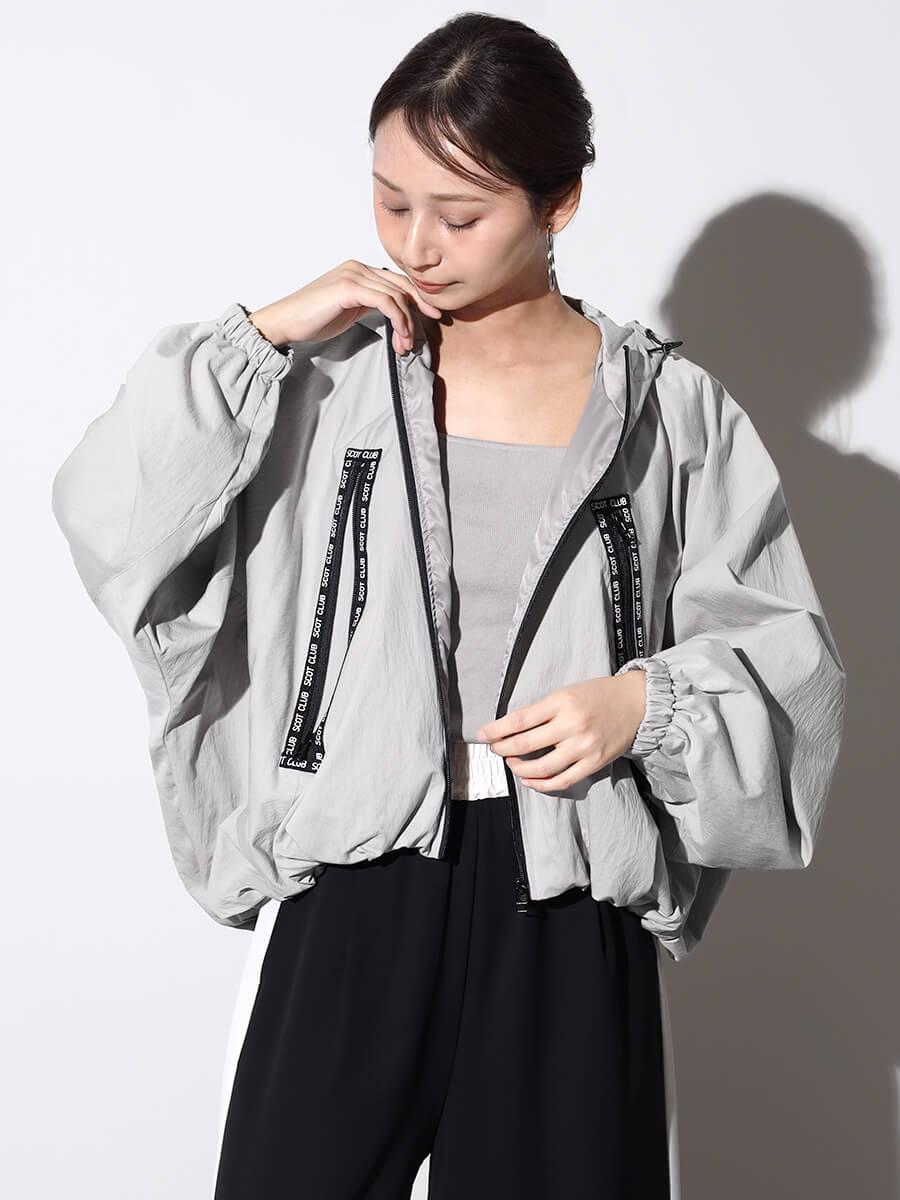 ロゴテープバルーンヘムジップジャケット