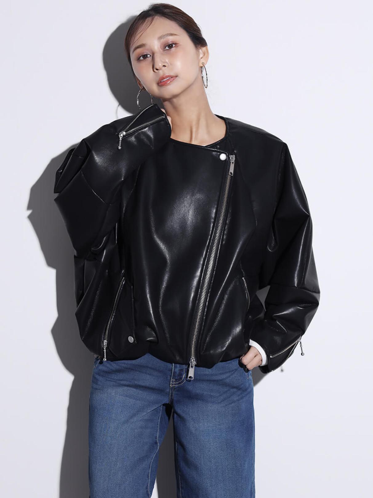 裾バルーンフェイクレザーブルゾン - SCOTCLUB - SCOTCLUB｜YAMADAYA STORE