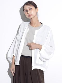 Theory♡メッシュ　ブルゾン　白系　Sサイズ ボリュームスリーブメッシュブルゾン - SCOTCLUB - SCOTCLUB｜YAMADAYA