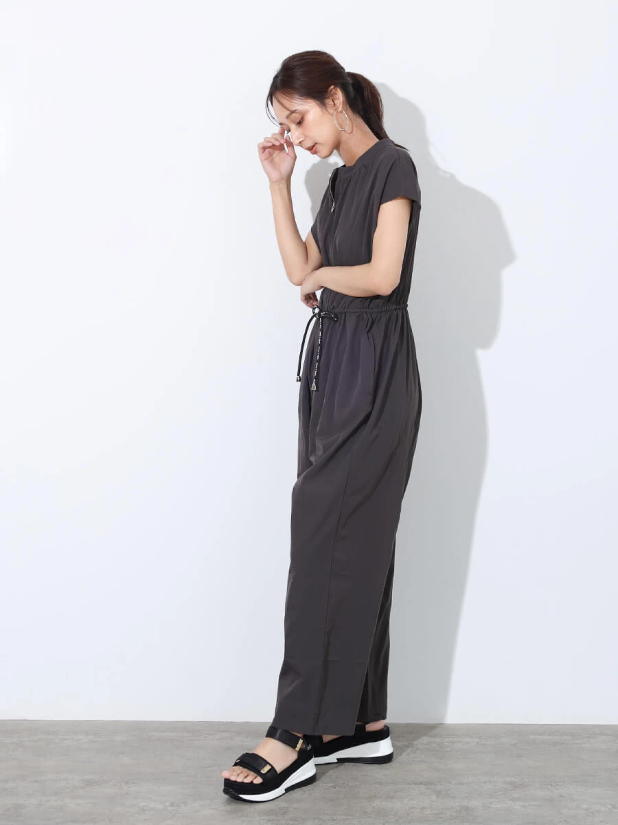 ひめ　ヤマダヤ　SCOT CLUB チャコールグレー オールインワン SCOTCLUBのオールインワンの商品一覧｜ファッション通販のYAMADAYA STORE