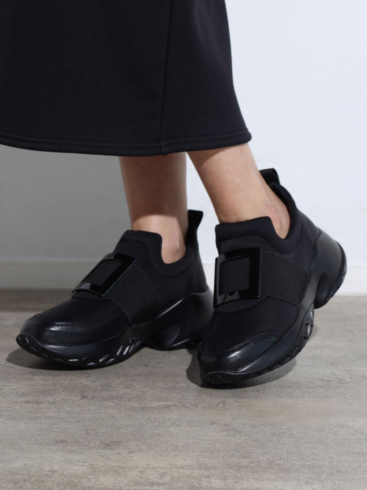 スリップオン厚底スニーカー(black sole) - SCOTCLUB - SCOTCLUB