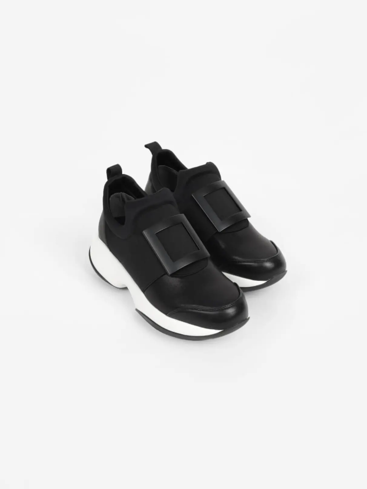 モノトーンスクエアバックルスニーカー - SCOTCLUB - SCOTCLUB 