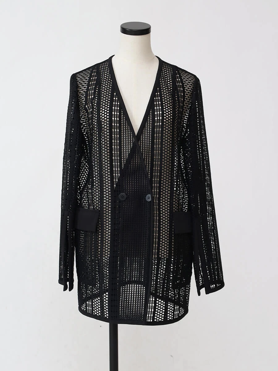 ヤマダヤresilノーカラージャケット 新品タグ付き ヤマダヤresilノーカラージャケット 新品タグ付き resilのノー