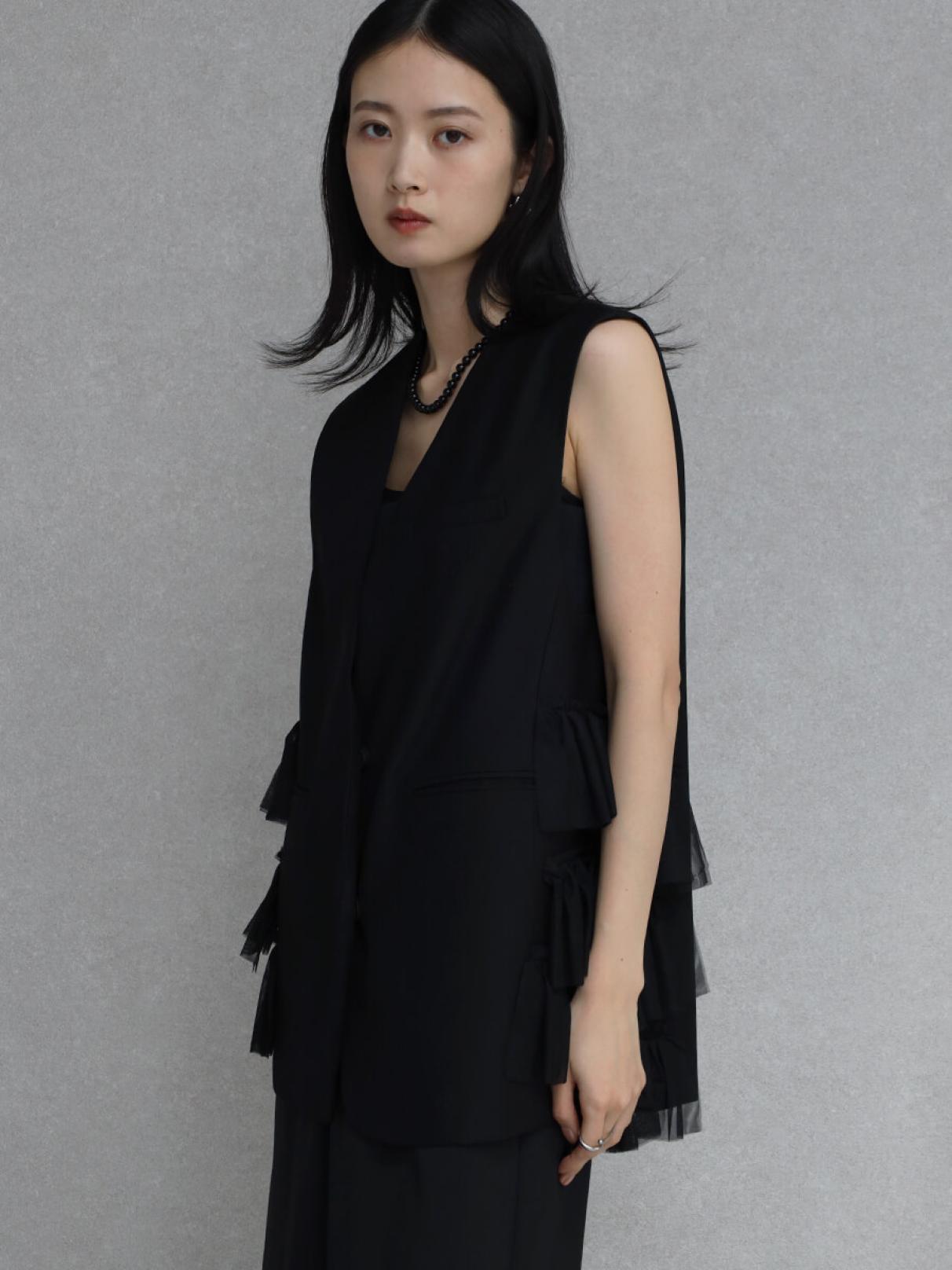 チュールドッキングティアードジレ - resil - Aga｜YAMADAYA STORE