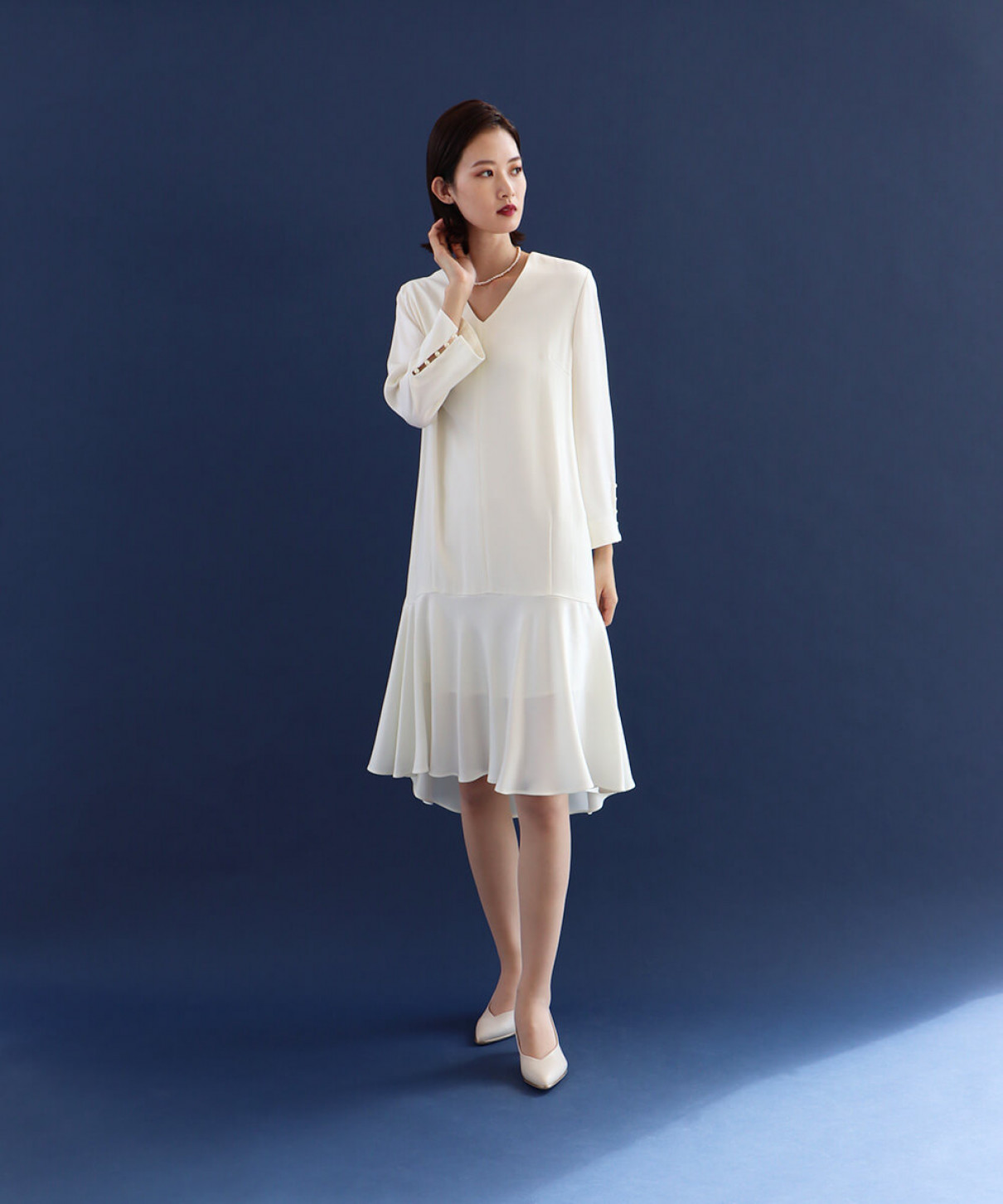 アシンメトリー切替 マーメイドラインワンピース Aga Yamadaya Onlinestore