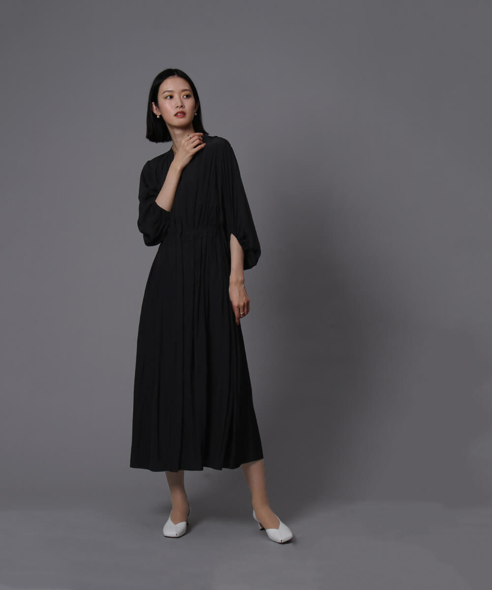 バルーンスリーブギャザーワンピース YAMADAYA STORE