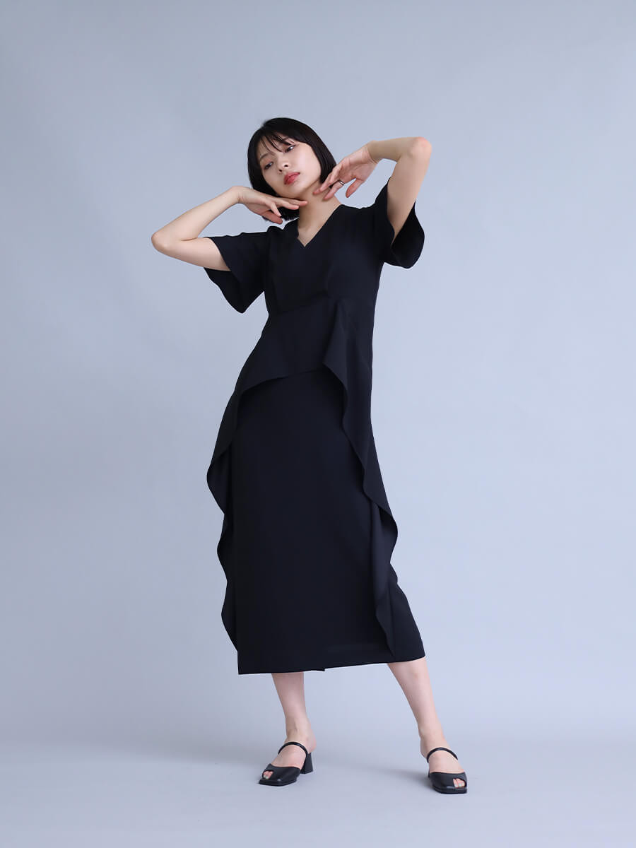 フリルコクーンワンピース YAMADAYA STORE