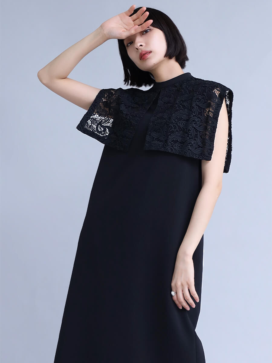 ビッグカラー刺繍ワンピース YAMADAYA STORE