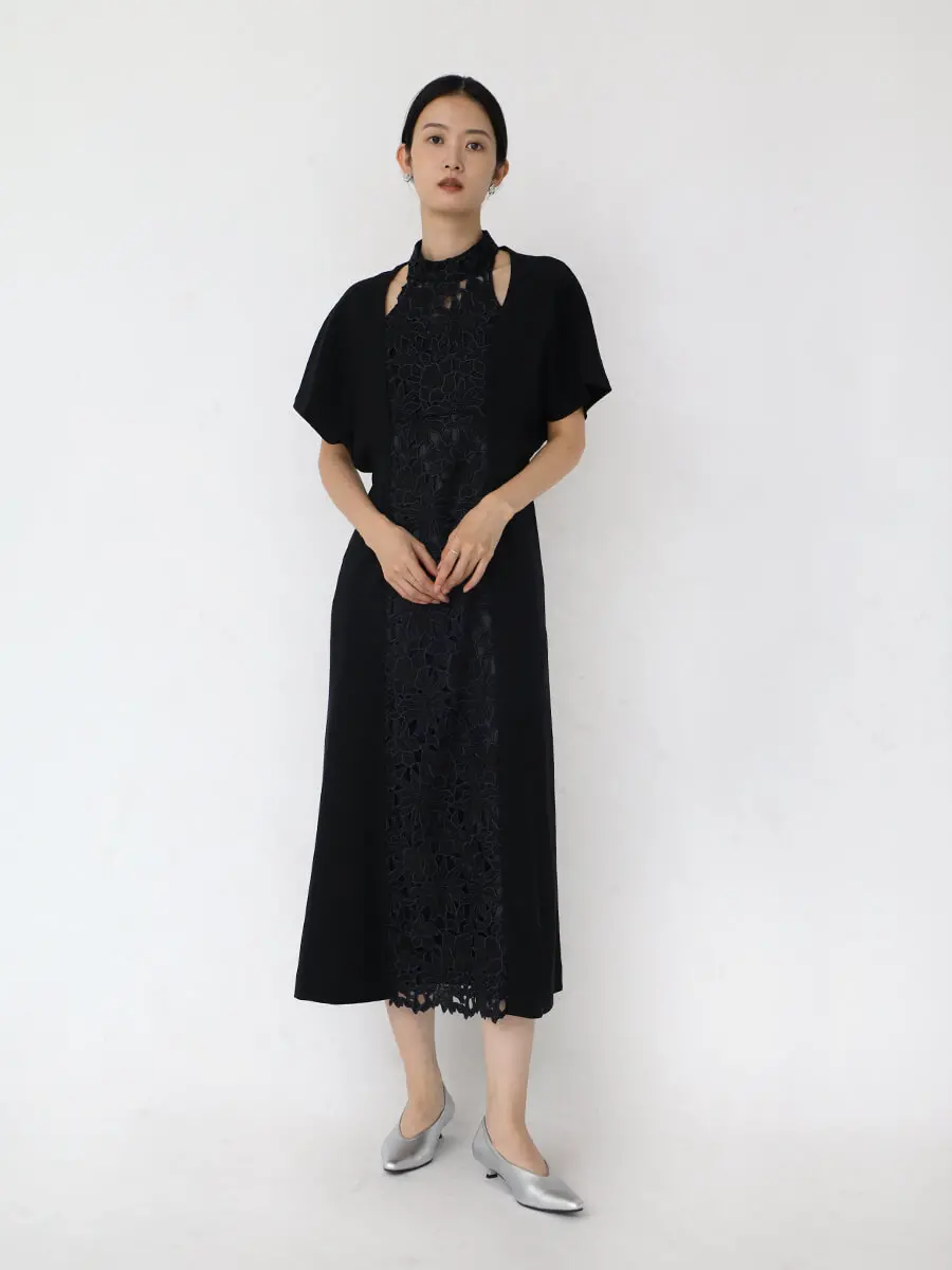 resil ヤマダヤ　レースドッキングロングジレ　ドレスジレコート resilのジャケット/アウターの商品一覧｜ファッション通販のYAMADAYA STORE