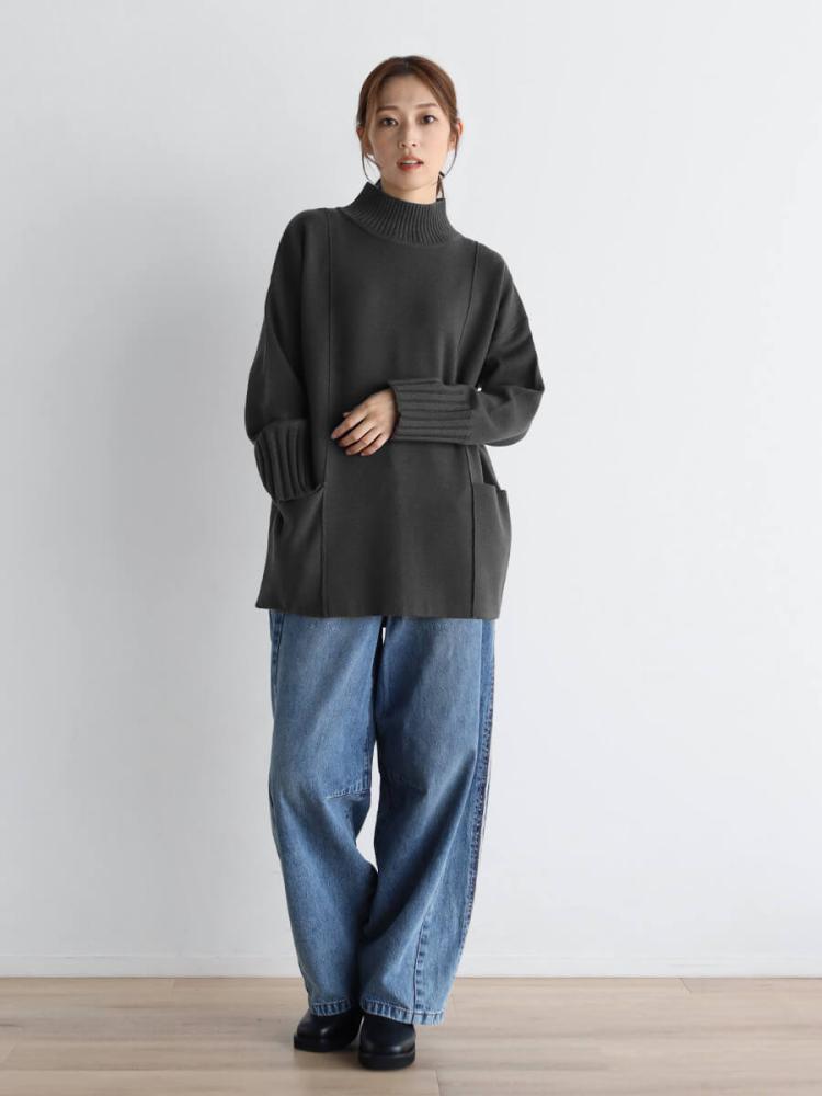 ハイネックサイドポケットニット - MEDOC original - CLOVE｜YAMADAYA