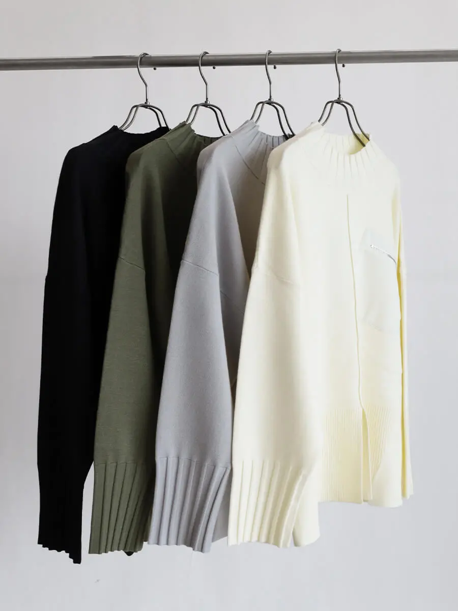 モックネックデザインニット - MEDOC original - CLOVE｜YAMADAYA STORE