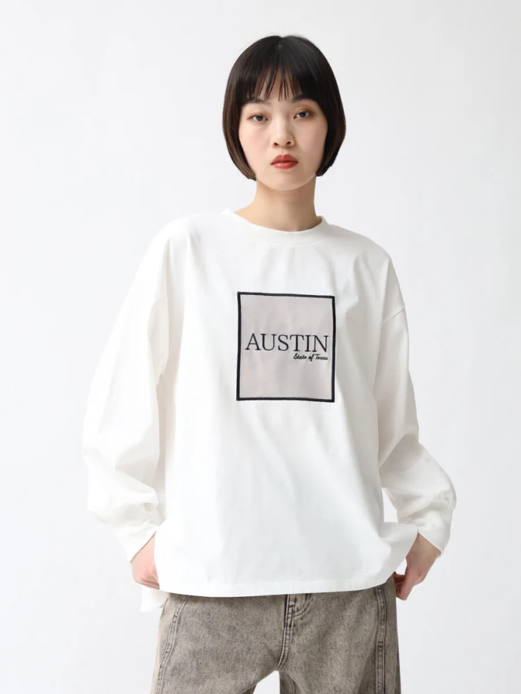 シアーロゴ刺繍ロンT - MEDOC original - CLOVE｜YAMADAYA STORE