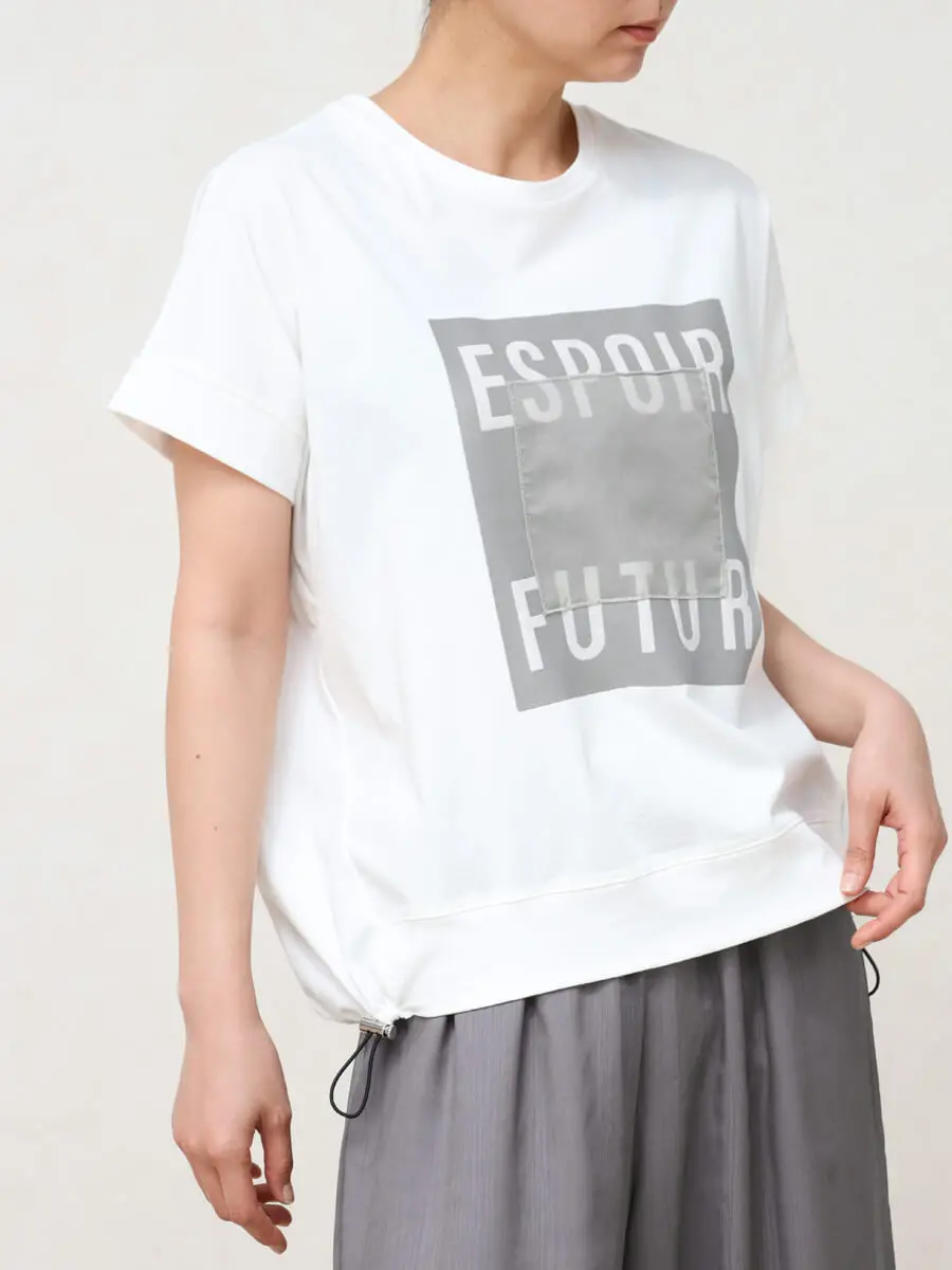 新品タグ付き　MEDOC 人気　ロゴオーガンジーＴシャツ　CLOVE 即日 ロゴオーガンジーTシャツ - MEDOC original - CLOVE｜YAMADAYA STORE