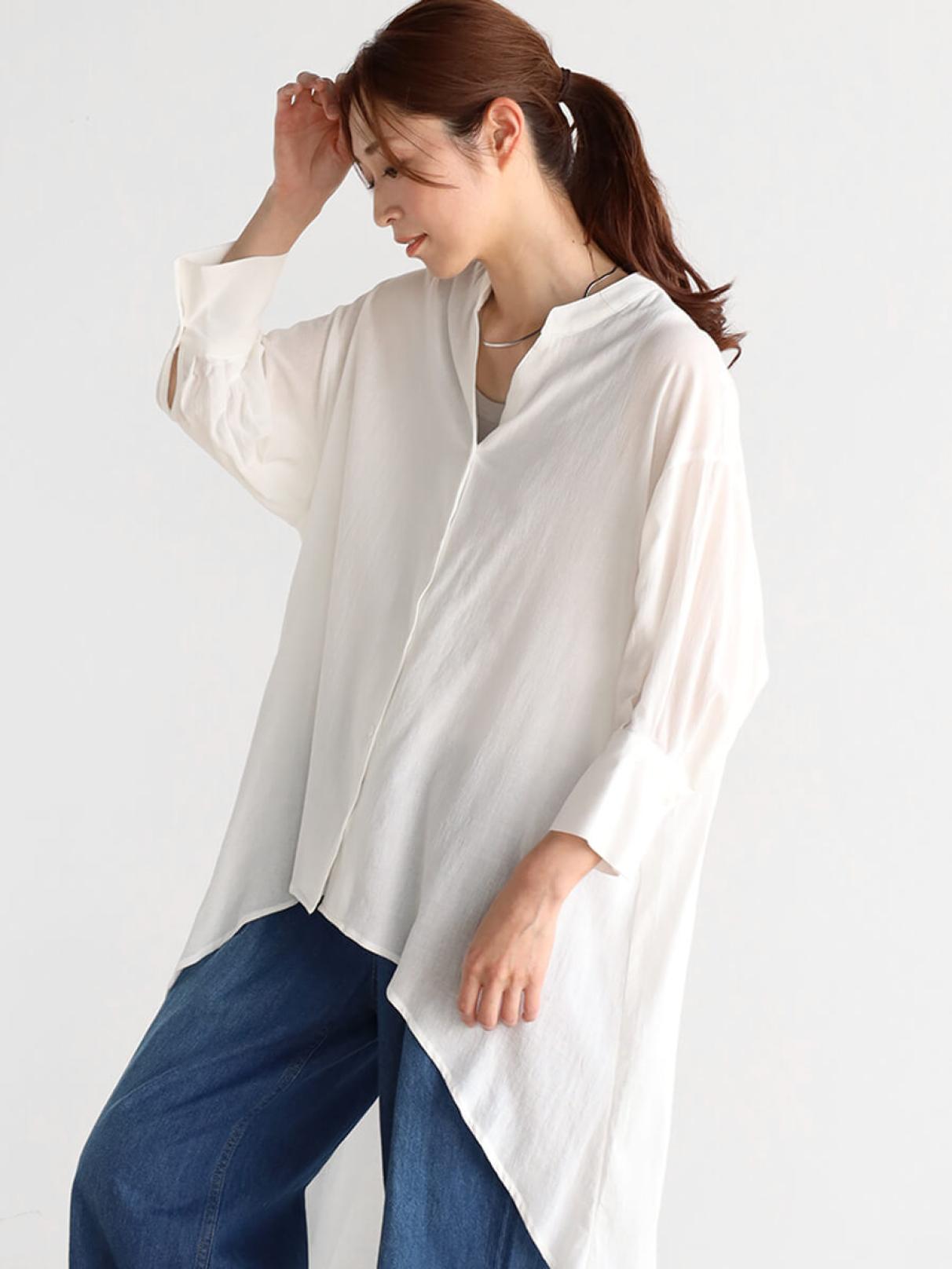 楊柳シアーロングブラウス - MEDOC original - CLOVE｜YAMADAYA STORE