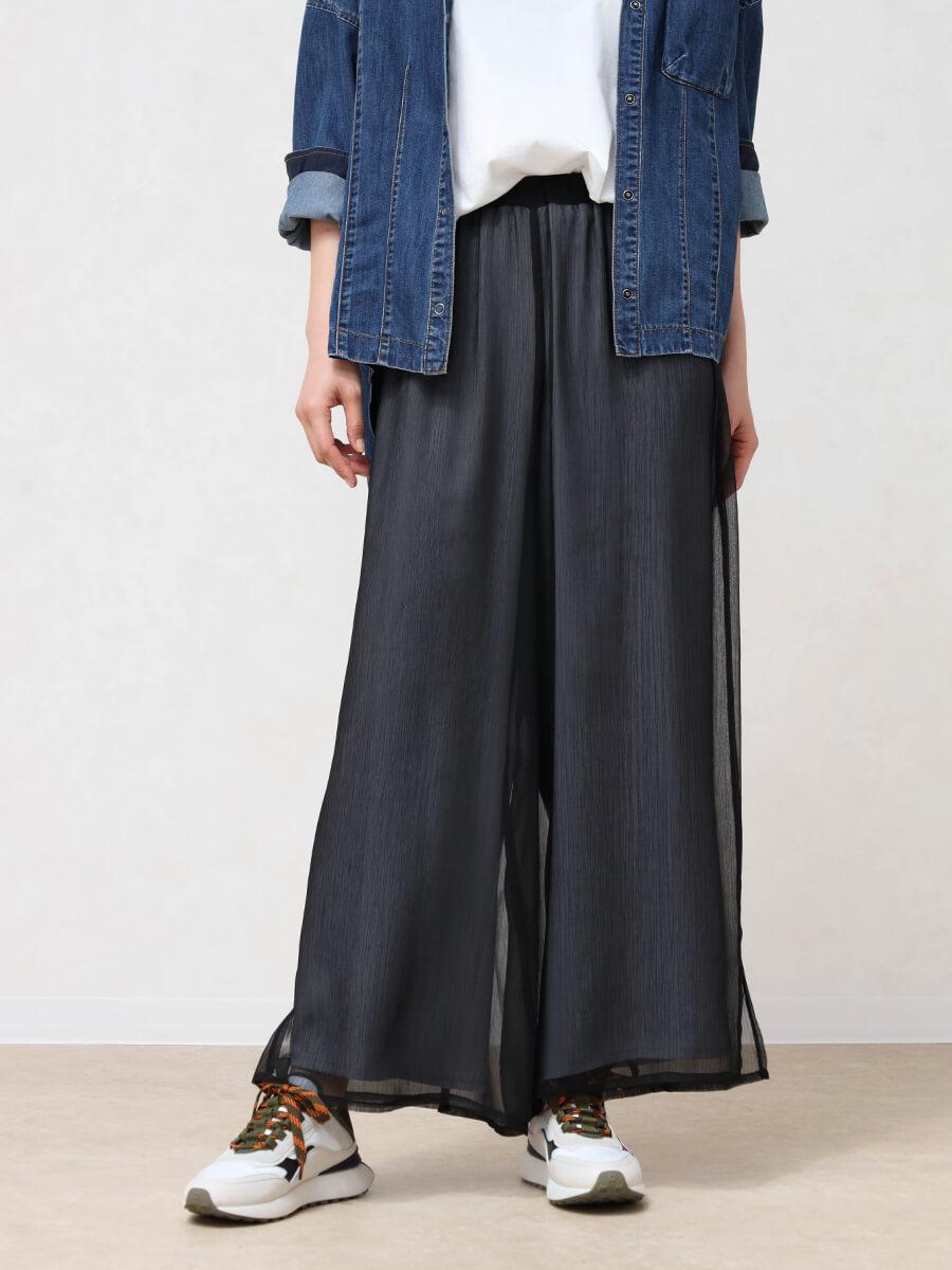 シアーレイヤードワイドパンツ - MEDOC original - CLOVE｜YAMADAYA STORE