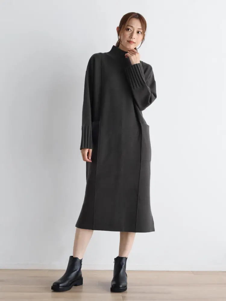 【タグ付】plage NORYA AYRON CHADIA ワンピース サイドポケットニットワンピース - MEDOC original - CLOVE｜YAMADAYA