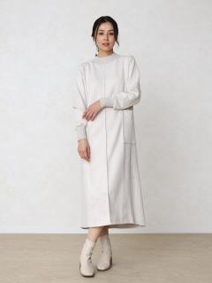 フェイクスエード×リブハイネックワンピース - MEDOC original - CLOVE