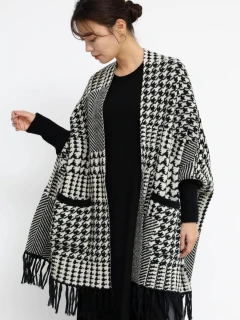 千鳥柄ニットガウン - MEDOC original - CLOVE｜YAMADAYA STORE