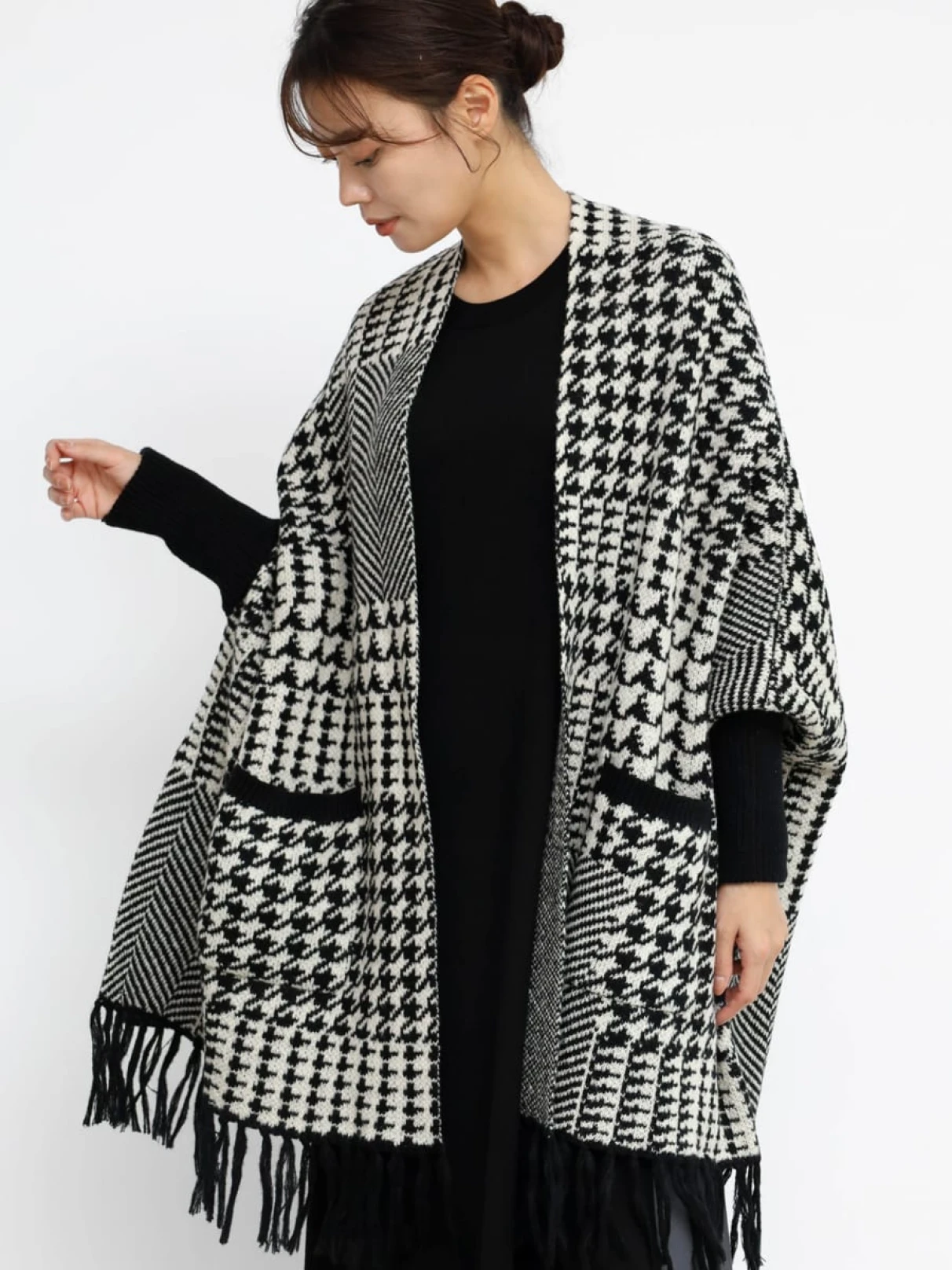 千鳥柄ニットガウン - MEDOC original - CLOVE｜YAMADAYA STORE