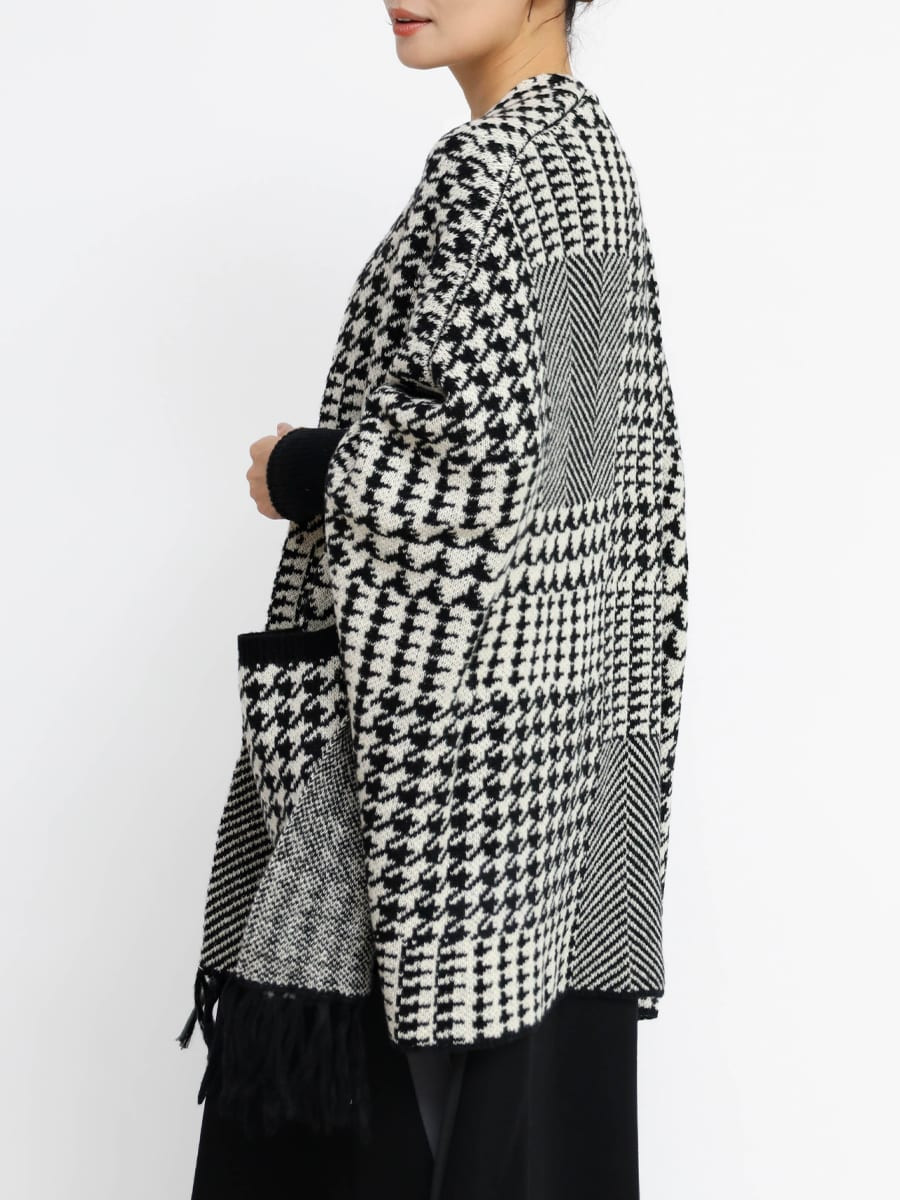 千鳥柄ニットガウン - MEDOC original - CLOVE｜YAMADAYA STORE