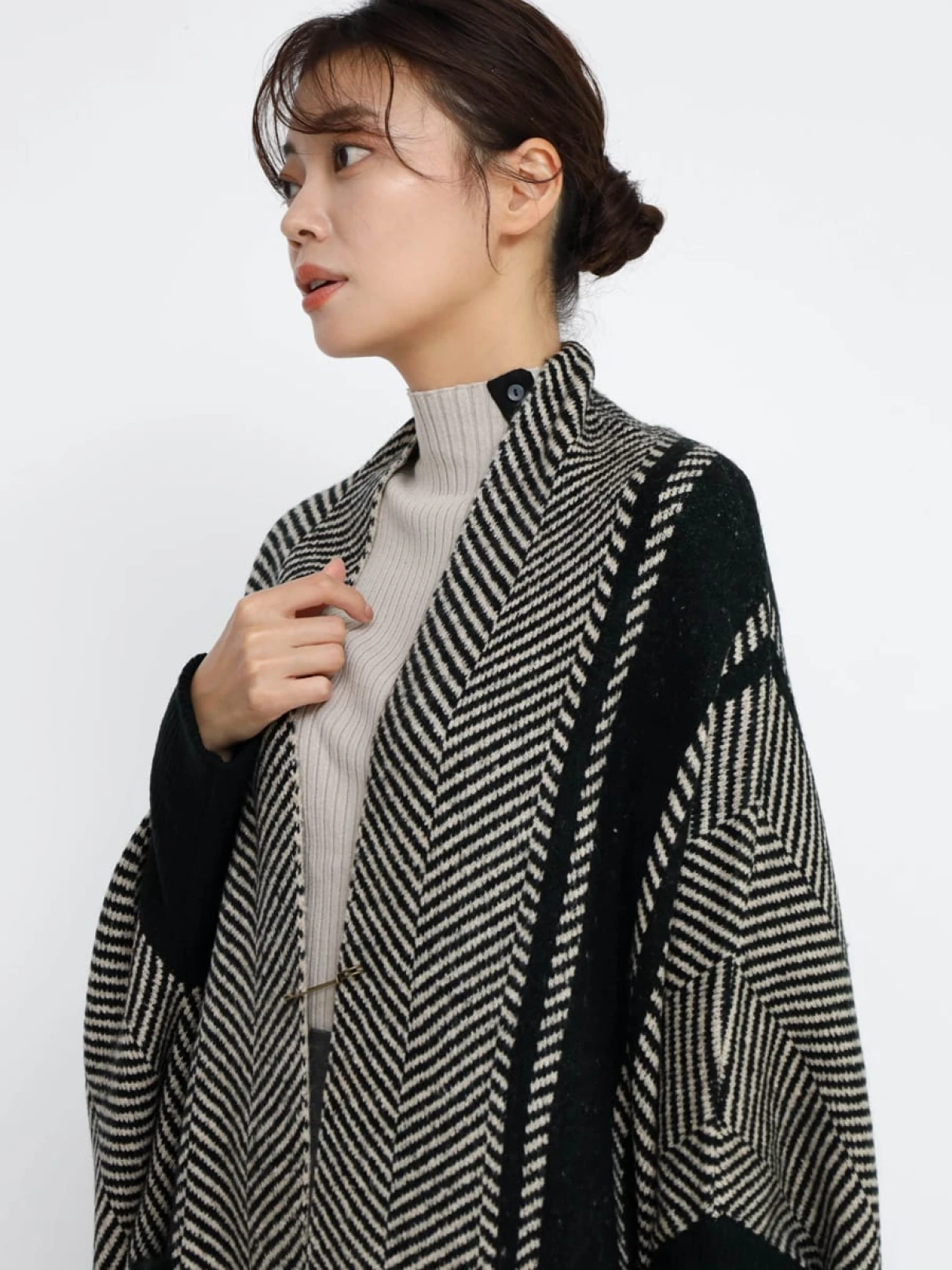 ヘリンボーン柄ニットガウン - MEDOC original - CLOVE｜YAMADAYA STORE