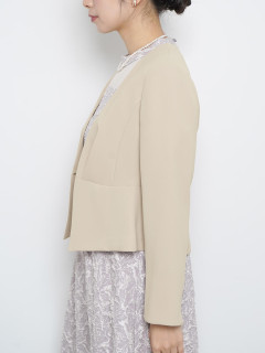 ペプラムデザインヘムショートジャケット - Rire Fete - petirobe  