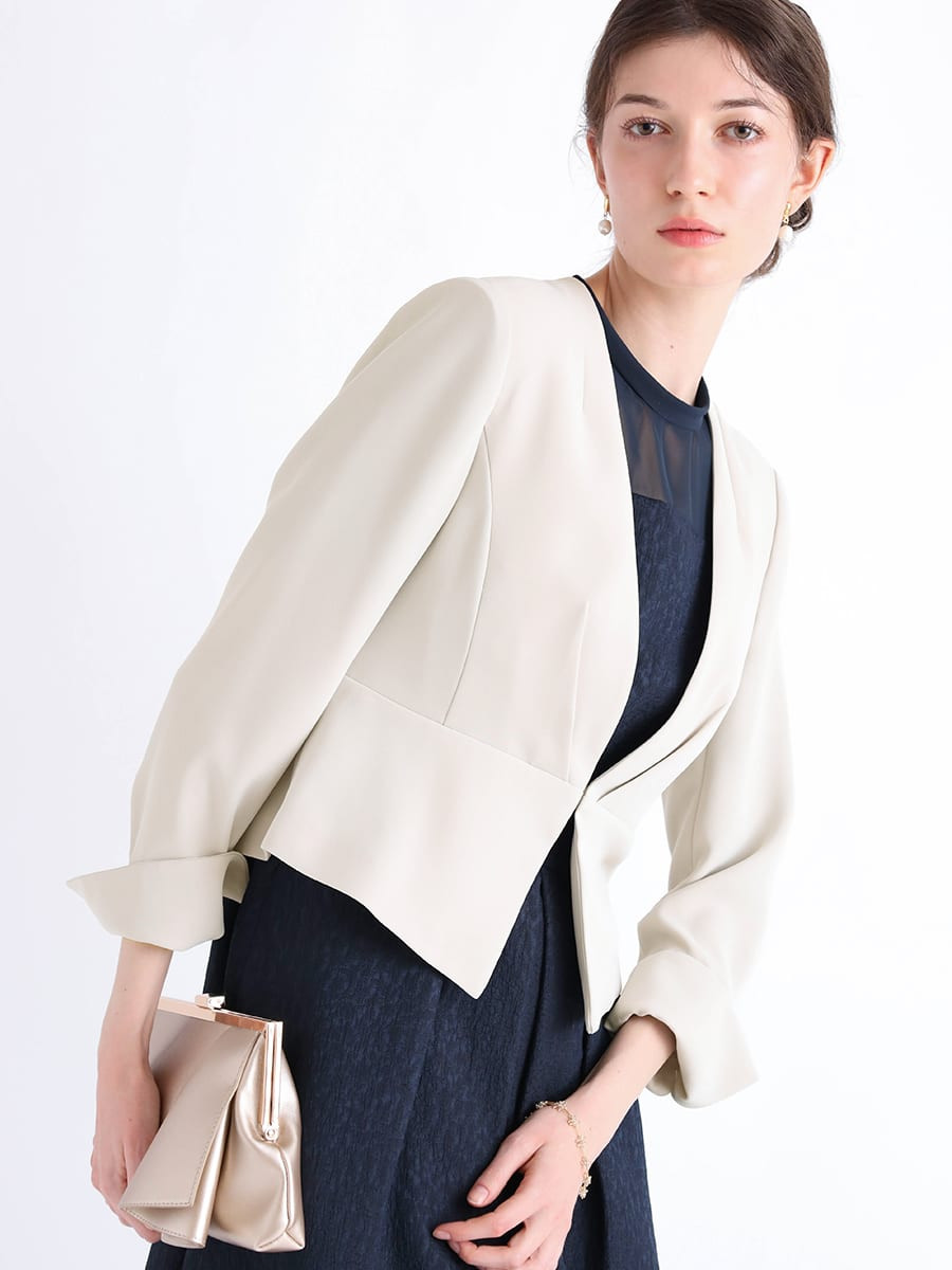 ペプラムデザインヘムショートジャケット YAMADAYA STORE ペプラムデザインヘムショートジャケット YAMADAYA STORE