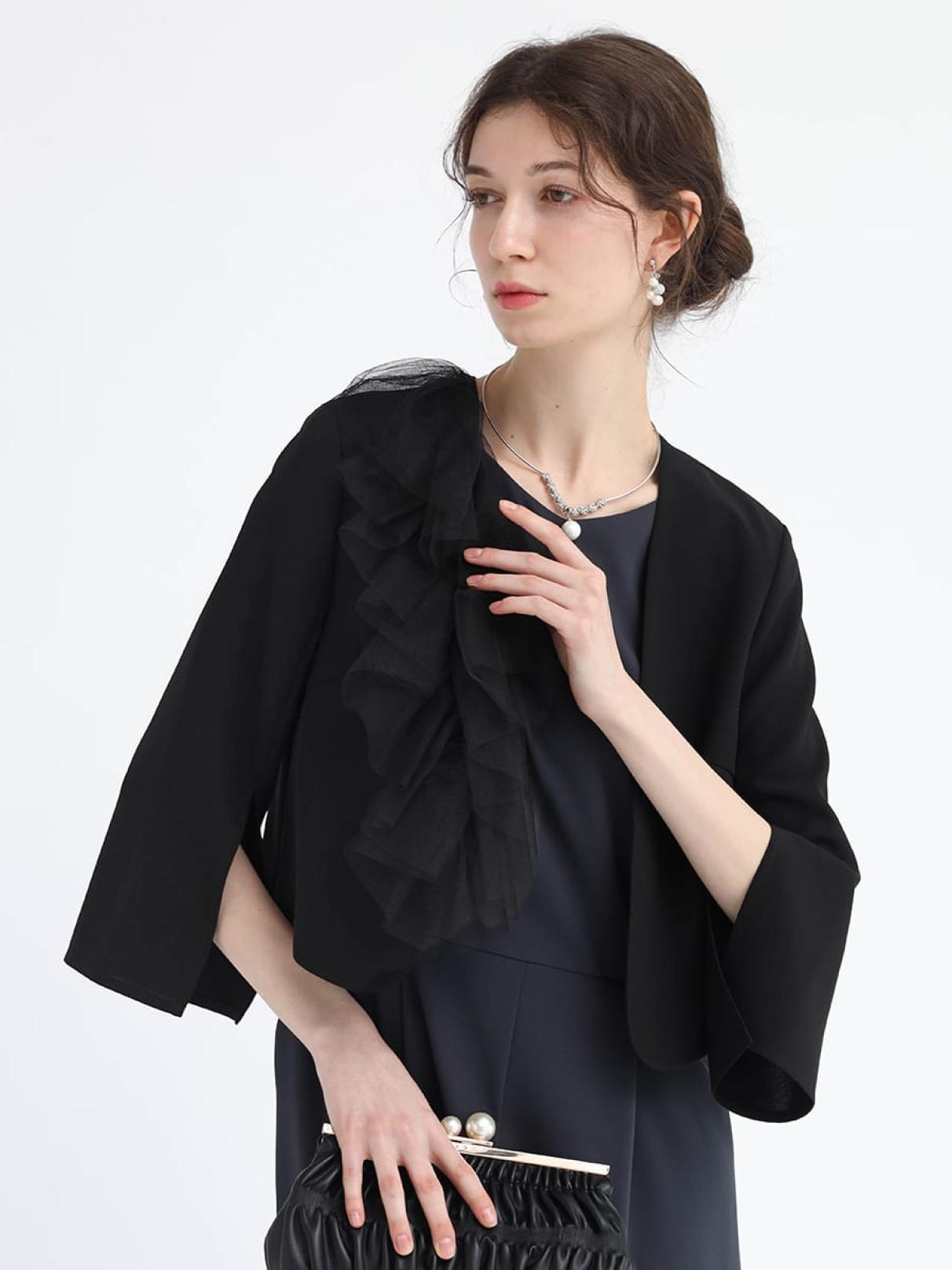 Rire fete新品★定価19,800円 ノーカラージャケット ライトグレー Rire Feteのノーカラージャケットの商品一覧｜ファッション通販